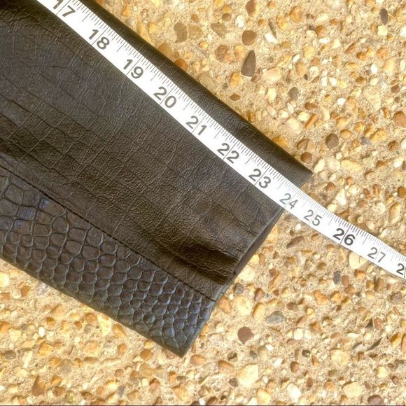 NY & Co Black Leather Lizard Embossed Jacket L - Picture 8 of 10